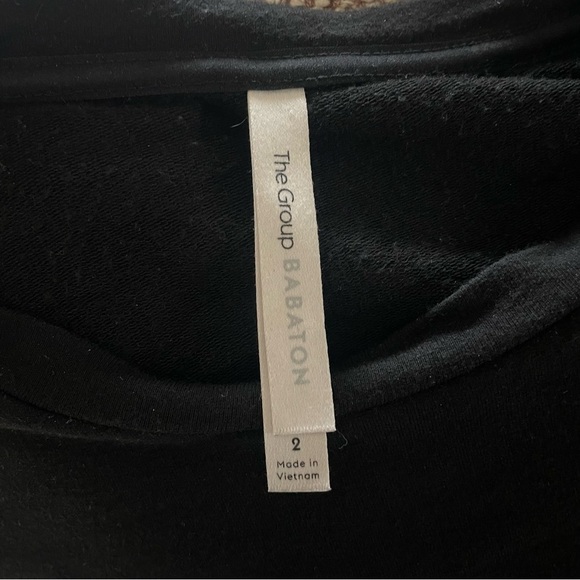 Babaton The Group Sweater Sweatshirt Dress Black Size 2 MEDIUM - Picture 9 of 9